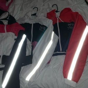 Thug ave reflective crop windbreaker